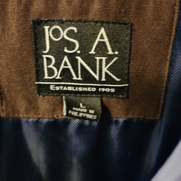 Men's Large Jos. A. Bank Brown Full Zip Overcoat Removable Liner - Picture 8 of 10